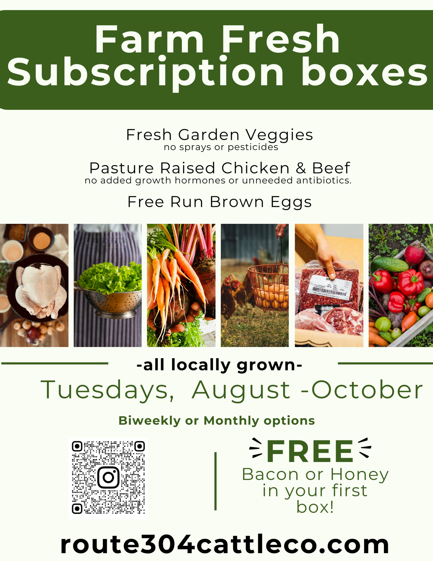 Subscription- BIWEEKLY farm basket (produce, eggs, & meat)