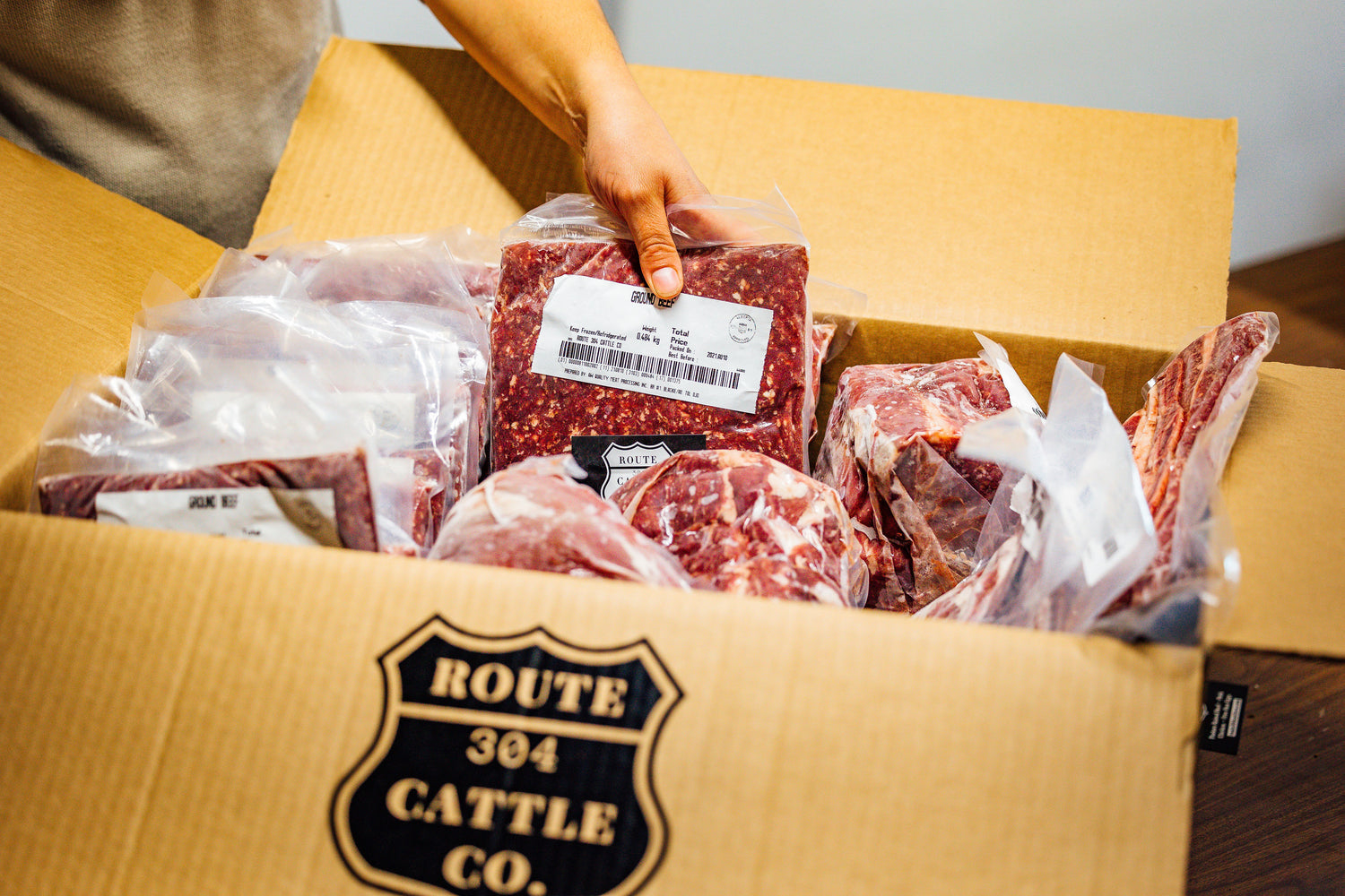 Shop our sustainable meat boxes, gift boxes for the meat lovers, pasture raised beef jerky, pasture raised ground beef, etc.